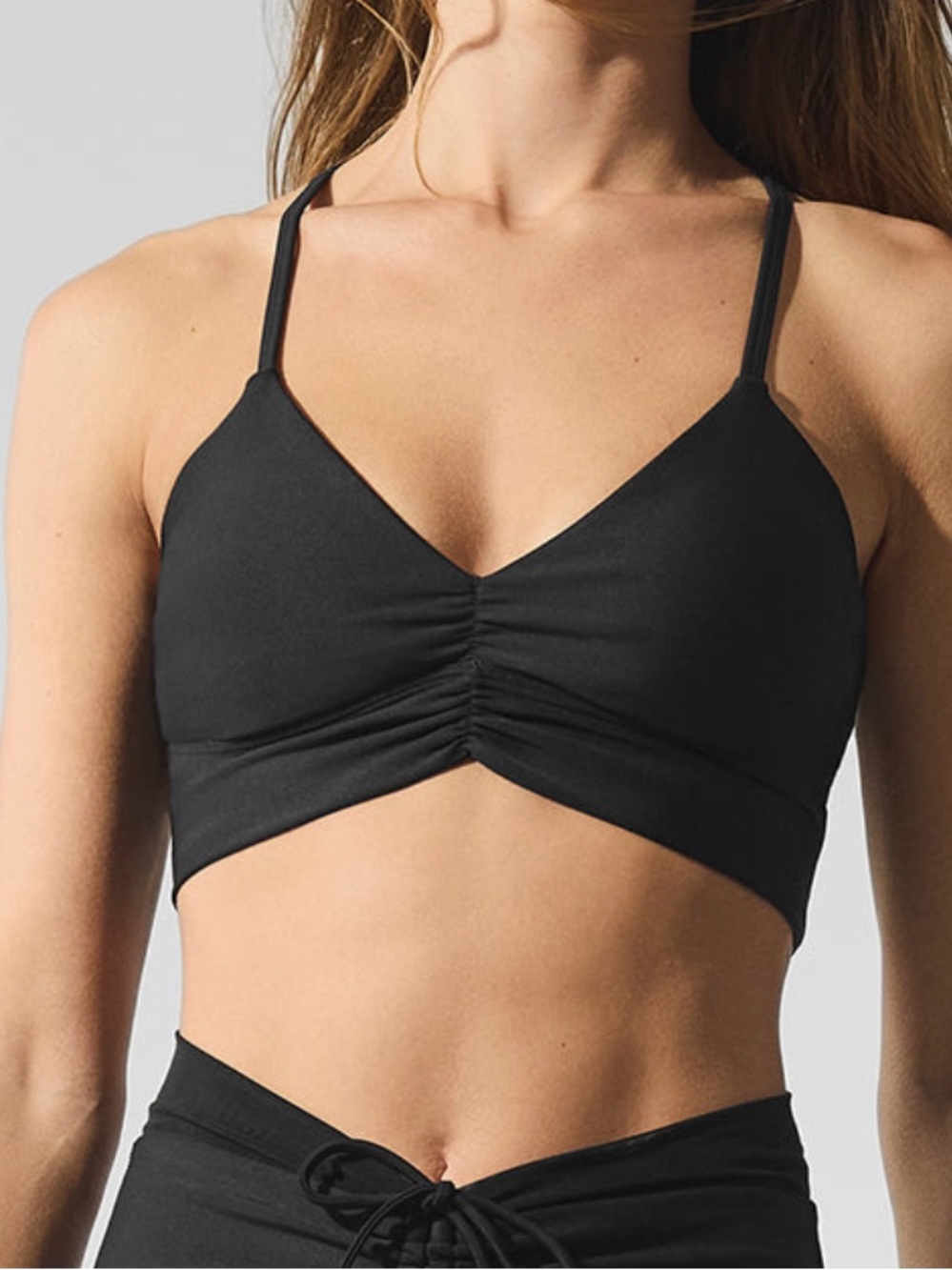 ALO airlift divine bra with matching leggings in black